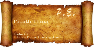 Pilath Elina névjegykártya